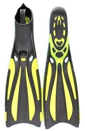 Pinne corte Cinghie for pinne da immersione Pinne Scarpe da nuoto for adulti Snorkeling Monofin Dive Flippers ( Color : Yellow black , Size : (44-45) )