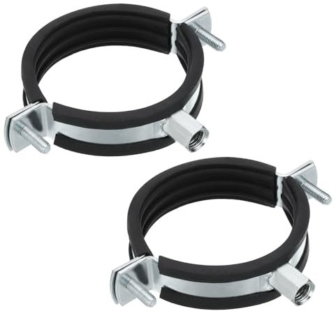 PATIKIL Split Ring Pipe Hanger, 2Pcs 2.5(65mm) Zinc Plated Iron Adjustable Wall Mount Ceiling Mount Pipe Bracket Support Clamp for Plumbing HVAC