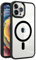 ZCSK Magnetic Mag-Safe iPhone 12 Pro Max Case 6.7-Inch Clear Black Transparent with Shock Absorption Anti Scratch Bumper Protective Slim Thin Cover Compatible for Charging iPhone 12 Pro Max