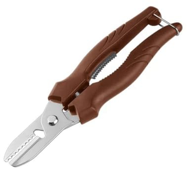 vdha Pinza de castaña multiusos, fácil de limpiar, barra de cocina de castaño, tijeras de castaña con diseño de cerradura, herramienta de nueces