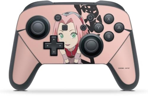 DeinDesign Skin kompatibel mit Nintendo Switch Pro Controller Folie Sticker Sakura Offizielles Lizenzprodukt Naruto Shippuden