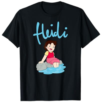 Heidi am Wasser mit Logo Blau Zeichentrick TV Serie T-Shirt