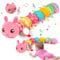 Baby Spielzeug 0 3 6 Monate Raupe Musikspielzeug, Montessori Sensorik SpielzeugBaby Geschenk Mädchen mit Lineal Greifling Rassel Spiegel, Babyspielzeug Neugeborenen Geschenk, Tummy Time Baby Toys