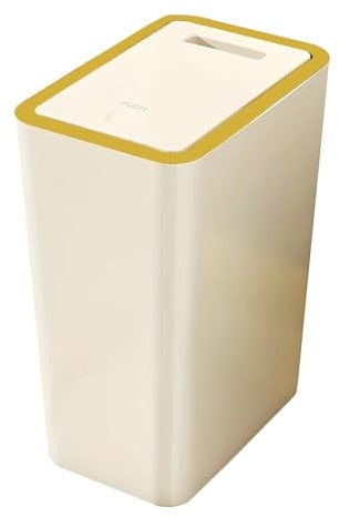 Poubelle de salle de bain - Poubelle compacte, Poubelle de salle de bain | Poubelle de 15 litres avec couvercle, couvercle peu encombrant avec fermeture efficace, poubelle pour salle de bain,