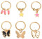 EAJORN Haarschmuck für Damen, Zöpfe, Locs Schmuck, Zopfringe, Haarmanschetten, Muscheln, Perlen, Schmetterlinge, Haar-Accessoire, 6 Stück