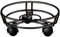 Vobumix Metal Plant Caddy with Wheels Garden Planter Stand Rolling Plant Stand Round Plant Dolly Flower Pots Holder for Garden Patio Yard