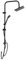 Modern Bathroom RAIN Shower Column Set MATT Black Stainless Steel Shower 2-in-1 Rainfall Shower Head Adjustable Height Square Shower Set by Envenzo