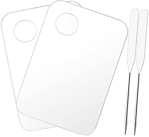 minkissy Koreanisches Werkzeug Und Spachtel – 4-teilige Acrylpalette Mit Mischbrett Für Nagellack Schatten