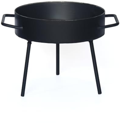 Genérico Disco de Arado Paellera Argentina de acero al carbono para cocinar Plano Varios tamaños con Patas desmontables Nic Store BBQ (25cm)