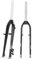 KANGXYSQ 26 27,5 Mountainbike Starrgabel 1-1/8 Gewindelosem Gerade Scheibenbremse/V-Bremse Fahrradgabel Starre Gabel Ultraleicht Aluminiumlegierung Hartgabel QR 9 X 100 Mm(Gray White,26)