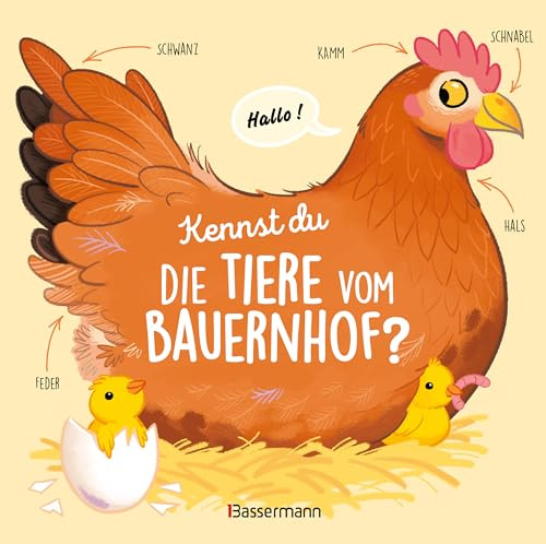 Kennst du die Tiere vom Bauernhof? - Sachbilderbuch für Kinder ab 3 Jahren: 10 Bauernhoftiere zauberhaft illustriert zum Kennenlernen und Liebhaben