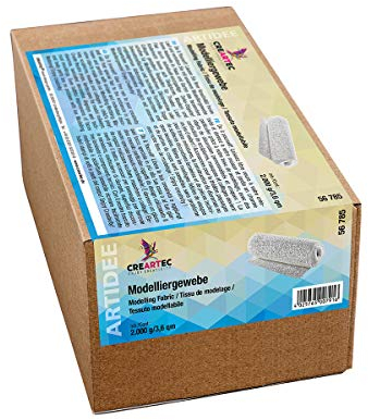 Artidee CREARTEC - Gipsbinden/Modellierbinden - sehr strapazierfähig - eignen Sich hervorragend für Körperabformungen - Babybauch - 2kg (2000g)