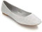 ESSEX GLAM New Womens Bridal Diamante Ladies Sparkly Slip ON Bridesmaid Shoes Pumps Size (UK 4 EU 37, Silver Satin)