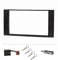 tomzz Audio 2415-072 Doppel DIN Radioblende Set kompatibel mit Ford Focus 2 Fiesta C-Max S-Max Galaxy Mondeo Kuga Transit schwarz Quadlockadapter ISO Antennenadapter Entriegelungsbügel