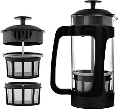 ESPRO P3 French Press Cafetière et thé à Double Micro-Filtre, Infusion sans Grains et sans amertume, idéale pour Le thé en Vrac et Le Marc de café (Noir, 32 oz)