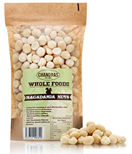 Chandra Whole Foods – Macadamia Nuts 500G - Low-GI Macadamia Nuts for Snacking, Smoothies, Baking & Cooking - Gluten-Free Keto Healthy Snack, Rich in Protein & Vitamins & Antioxidants