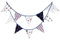 Milopon Wimpeln Girlanden Banner Deko Maritime Wimpelkette Flagge für Baby Geburtstagfeier Kinderzimmer Dekoration