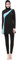 BOZEVON Muslimischen Badeanzug - Muslim Islamischen Bescheidene Badebekleidung Modest Swimwear Beachwear Burkini für Damen, Schwarz+Blau, 4XL