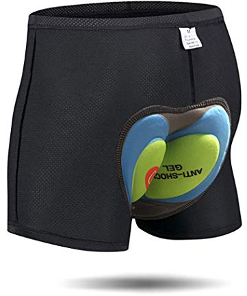 Radunterhose Herren Gepolstert Fahrradunterhose Radlerunterhose mit Sitzpolster MTB Unterhose Herren Fahrrad Unterwäsche (XL, Grün)