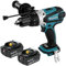 Makita DHP458 18V Compact Combi Drill with 2 x BL1860 6.0Ah Batteries