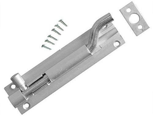 100mm 4 Inch Aluminium Door Bolt Swan Neck Offset with Screws (1)