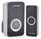Lloytron MIP System 3 Doorbell Kit with 32 Melody Plug-in Chime Receiver and Battery Operated Bell Push – 200m Wireless Range - 32 Sounds – Mains Powered Receiver - B7531BK –Black
