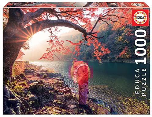 Educa - Puzzle 1000 Teile für Erwachsene | Sonnenaufgang am Katsura Fluss, 1000 Teile Puzzle für Erwachsene und Kinder ab 14 Jahren, Japan (18455)