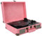 Schallplattenspieler, Tragbarer Vintage Schallplattenspieler Bluetooth-Plattenspieler 33/45/78 U/Min 100-240 V Unterstützung 7/10/12 Zoll Schallplatten(rosa EU)