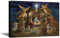 ZHONGYUTONG Krippe Kunstdruck auf Leinwand Weihnachten Jesus in der Krippe Poster Jungfrau Maria Joseph Religiöse Gemälde Wanddekoration für Wohnzimmer Schlafzimmer (40x60cm, Gerahmt)