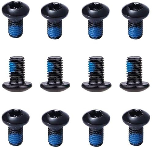 12 Stück Fahrrad Bremsscheiben Schraube M5 x 10MM Titanium T25 Schrauben Scheibenschrauben Fahrradzubehör für MTB Fahrräder (Schwarz)