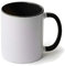 Pack de 36 Tazas de cerámica Interior y asa Negro Calidad (A) | Ideales para ser Impresas Mediante la sublimación | 36 Unidades | Color Negro
