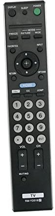 AULCMEET RM-YD018 sub RM-YD021 Replacement Remote Control Compatible with Sony 4K OLED Smart TV KDL-40S3000 KDL-40SL130 KDL-46S3000 KDL-26S3000 KDL-32S3000 KDL-32SL130