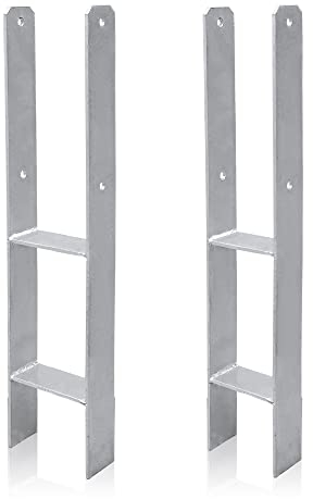 Jopassy H-Pfostenträger, 2*H-Anker, 101mm Gabelweiten, Materialstärke 5mm, Länge600mm, Pfostenschuh, H-Form Pfostenanker
