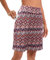 Timuspo Damen Knielanger Hosenrock mit Innenhose, Wanderrock, Sport Tennis Skort, mit Tasche im Sommer,Boho-Orange-Muster,XXL