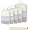 ECOHUB 6 Teilige Koffer Organizer Kompression Set, Netzgewebe Ultraleichte Packtaschen für Rucksack, Recycelt Packwürfel Kompression für Handgepäck, Packing Cubes Reise, Patent Angemeldet(Beige)