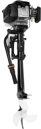 4 Takt Außenbordmotor Bootsmotor, 4 PS 55CC Benzinmotor Außenborder Boot Engine Kurzschaft Wasserkühlung CDI Aussenborder Motor für Schlauchboote, Fischerboote, und kleine Yachten
