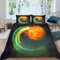 VULORA Bettwäsche 135x200 Basketball Bettbezug mit Reißverschluss 100% Mikrofaser Bettwäsche-Sets für Junge Mädchen 3D Druck Grün Schwarz Kinderbettwäsche mit 2 Kissenbezüge 80x80cm Sommer