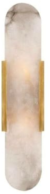 Wandleuchte Innen Wandlampe Mid Century Modern Marmor Wandleuchte Linear Badezimmer Vanity Light Weiß Alabaster Naturstein Wandleuchte Innen Schlafzimmer Wandlampe for Wohnzimmer Flur Treppe Wandbeleu