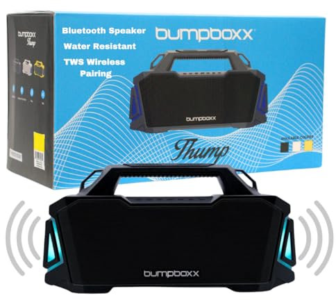 Bumpboxx Thump Retro Bluetooth Boombox, Stealth Black, 32 Stunden Spielzeit