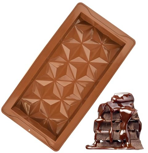 Moule à chocolat en silicone profond - Moule à chocolat de Dubaï | Moule à tablette de chocolat | Moule à chocolat en silicone, moule à barre de chocolat en silicone épais, moule à chocolat pour la