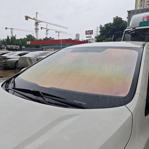 Alvorox 84% VLT chaméléon Vitre Teintée Voiture, Film de Protection Solaire Nano céramique, Changement Transparent en Film de Couleur Orange Violet (100x300cm)