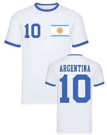 Herren T-Shirt Argentinien Trikot WM 2026 mit eigenem Namen + Nummer