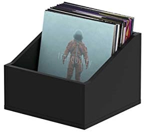 Glorious Record Box advanced black 110 - bis zu 110 Platten im 12''-Format, optisch abgestimmt, Lieferung ohne Dekoration, schwarz, 355 x 265 x 340