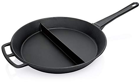 WAS 5055 803 Eisenguss Riesenpfanne mit einem abnehmbaren Stielgriff, 80cm Durchmesser, 12cm Hohe, 47kg Gewicht