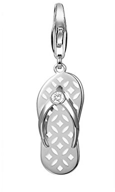 ESPRIT Damen-Charm 925 Sterling Silber rhodiniert Zirkonia ESCH91584A000