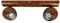 Dapo Deckenstrahler Spotlampe Barro Deckenleuchte Spot Strahler Metall braun lackiert Spotlight Fassung GU10 Wandleuchte Beleuchtung Spotleuchte Deckenbalken (Balken - 2flammig)