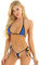 YOOJIA Femme Mini Bikini Sexy Maillots de Bain Micro Bikini 2 Pièces Femme Sling Shot Thong Bikini Brésilien Bra & G-String Femme Micro Mini Bikini pour Plage Piscine Vacances Bleu A Taille Unique