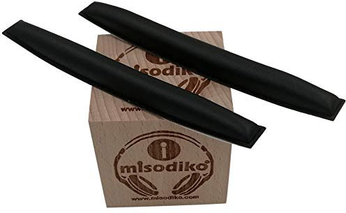 Misodiko - Cuscinetti di ricambio per cuffie Sennheiser HD25 HD 25-1 HD25-1 II HD25-13 HD25-C, HMD25, HME25, HMEC25, parti di ricambio (2 pezzi, nero)