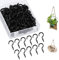 120 Pcs 1/2 Inch Metal Hooks: Screw In Hooks for Wood, Mug, Key, Half Inch Cup, Garden Light, Fence Wall, Hanging Flowerpot