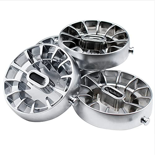 iSpchen 4 Stück Auto Klimaanlage Air Outlet Abdeckung Turbinen Lüftungsgitter Ersatz Luftauslassschutz Kompatibel mit Smart 453 Forfour Fortwo Styling Innendekoration Zubehör,Silber